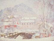 Claude Monet Sandvicken Village in the Snow china oil painting reproduction